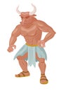 Vector art of minotaur monster from greek myth