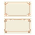 Vector art nouveau invitation cards.