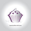 Vector Art Paper Icon Design Cupcake Bakery Shop