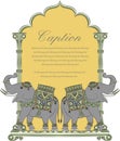 Vector art of royal elephant in indian art style
