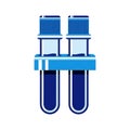 Vector art of two test tubes filled with blue liquid, essential tools for scientific research and medical analysis Royalty Free Stock Photo