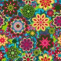 Vector art vintage stylization floral pattern. background