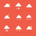 Vector art of weather set icon