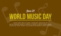 Vector art world music day style Royalty Free Stock Photo