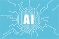 Vector of artificial intelligence logo. Machine learning concept Royalty Free Stock Photo