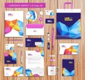 Vector artistic corporate identity template with