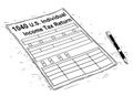 Vector Artistic Drawing Illustration of 1040 Individual Income Tax Return Form