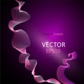 Vector artistic fractal ribbon design.