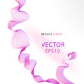 Vector artistic fractal ribbon design.