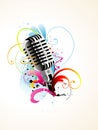 Vector artistic mic background Royalty Free Stock Photo