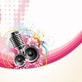Vector artistic mic background Royalty Free Stock Photo
