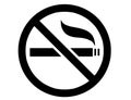 Vector Artistic Drawing Illustration of No Smoking Symbol or Sign Royalty Free Stock Photo