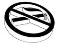 Vector Artistic Drawing Illustration of No Smoking Symbol or Sign Royalty Free Stock Photo