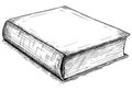 Vector Artistic Drawing Illustration of Old Closed Book