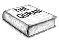 Vector Artistic Drawing Illustration of The Quran or Koran Book