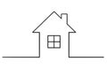 Vector Artistic Drawing Illustration of Simple Family House Silhouette