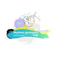 Vector artistic Rhythmic Gymnastic clubs sketch banner.