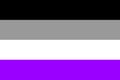 Vector Asexual Pride Flag. LGBT community symbol. Sexual minorities identity