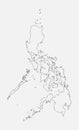 Vector Asia country map Philippines, info graphic Royalty Free Stock Photo