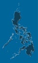 Vector Asia country map Philippines, info graphic Royalty Free Stock Photo