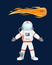 Vector astronaut character pose.