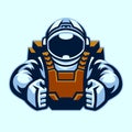 Astronaut Mascot Style in Cartoon
