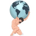 Vector of Atlas holding the earth Royalty Free Stock Photo