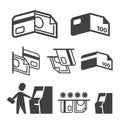 Vector ATM, Cash, Credit Card and Payment icons set