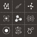 Vector atom icon set Royalty Free Stock Photo