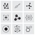 Vector atom icon set Royalty Free Stock Photo