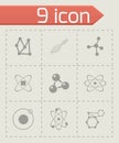 Vector atom icon set Royalty Free Stock Photo