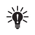 Vector attention icon, idea icon, bulb icon Royalty Free Stock Photo