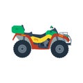 Vector ATV illustration. Atv moto on white background. Motor cross bike vector. Bike isolated vector
