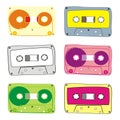 Vector audio cassette Royalty Free Stock Photo