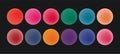 Vector aura gradient circles. Trendy modern vivid color set. Website, UI and UX design, social media templates round gradient Royalty Free Stock Photo