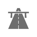 Vector autobahn, highway, road, way grey icon.