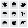 Vector autumn icon set Royalty Free Stock Photo