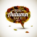Vector Autumn sale bubble