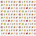 Vector autumn template. Modern stylized colorful leafs. Royalty Free Stock Photo