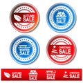 vector autumn, winter, Christmas sale stickers Royalty Free Stock Photo