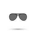Vector aviator sunglasses icon Royalty Free Stock Photo