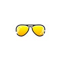 Vector aviator sunglasses icon Royalty Free Stock Photo