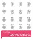 Vector Award medal icon set