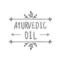 VECTOR Ayurvedic Oil hand drawn floral frame.