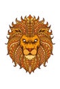 Vector Aztec Lion Head