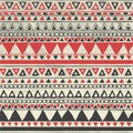 Vector Aztec Tribal Seamless Pattern on Crumpled Royalty Free Stock Photo