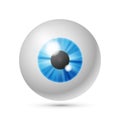 Vector azure blue eye ball Royalty Free Stock Photo