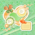 Vector baby card Royalty Free Stock Photo