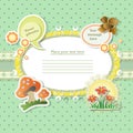 Vector baby card Royalty Free Stock Photo