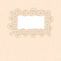 Vector baby card with frame and buttons Royalty Free Stock Photo